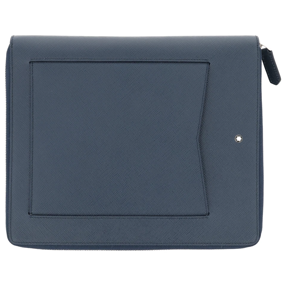 Montblanc Leather Goods Sartorial Schreibmappe A5 Außenfach Navy ID: 128663 NEU - Bild 1 von 4