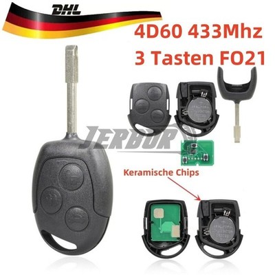3Tasten Funk Schlüssel Fernbedienung für Ford Fiesta Focus Galaxy B C-Max Mondeo