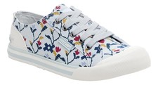 Rocket Dog Jazzin Womens Light Blue Casual Lace Up Canvas Pumps Shoes Trainers
