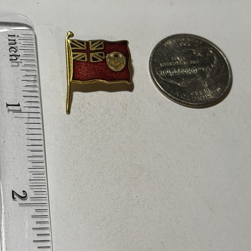 Lapel Pin  Free Mason British Flag Gold Tone & Masonic Free Shriners? VTG - Picture 2 of 3