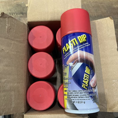 #ad 6x NEW PERFORMIX PLASTI DIP 11201 6 RED 11OZ RUBBER HANDLE SPRAY COATING 5622667 $55.95