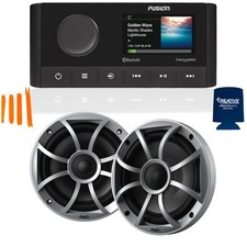 Fusion MS-RA210 Marine Stereo with Wet Sounds RECON 6-S 6.5" Marine Speakers