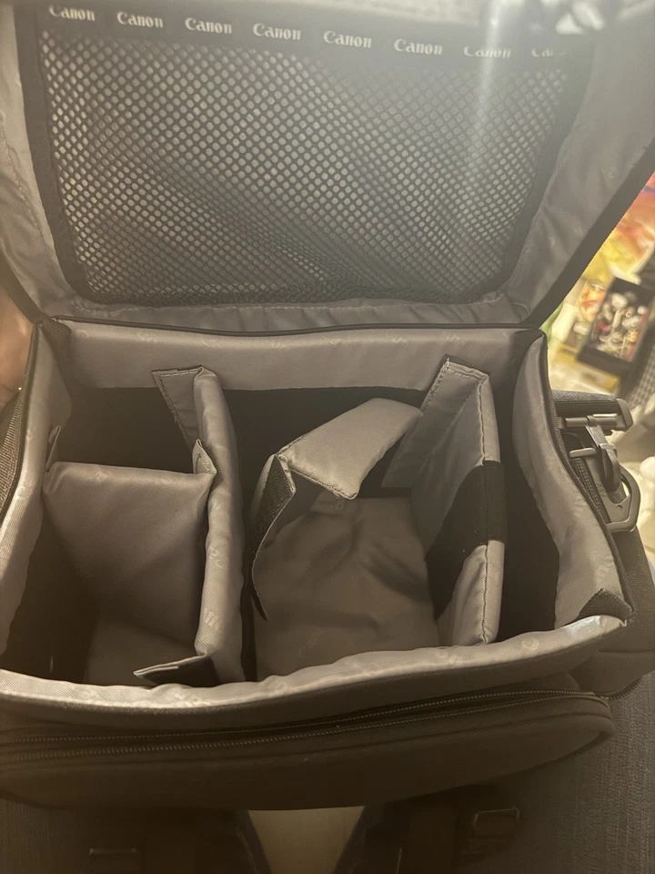 佳能数码单反相机单肩包 - 可调肩带 - 黑色 - 加垫 — 第 4/4 张图片