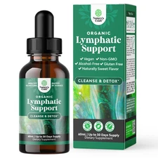 Certified Organic Lymphatic Drainage Drops - HHerbal Lymphatic Cleanse 60mL