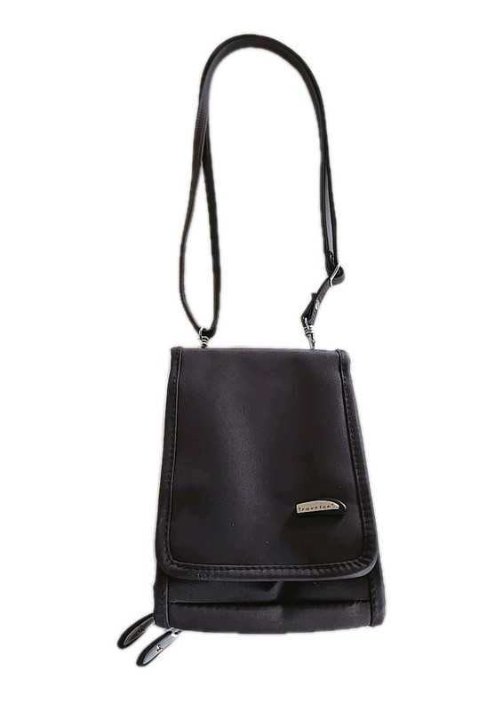 Brown Travelon Passport Wallet. Crossbody, Magnetic Closure, With Light! 