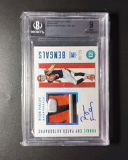 2019 Panini Encased Ryan Finley Rookie Cap Patch Autographs /25 BGS 9 Logo Patch