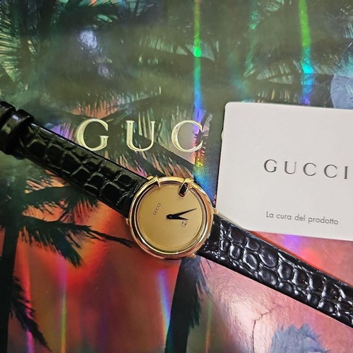 Vintage GUCCI 3600 Gold Dial Quartz Woman's Watch From JAPAN USED - Picture 4 of 10