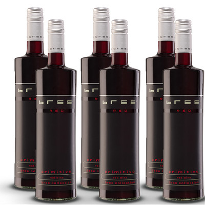 Bree Primitivo Puglia IGP, halbtrocken, sortenreines Weinpaket (6x0,75l)