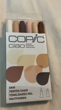 Copic Ciao Alcohol Ink Sketch Marker Set - SKIN TONES Colors, 6pk