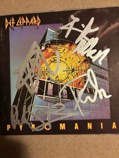 Def Leppard Signed Pyromania Phil, Rick, Joe And Rick