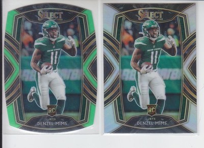 2 - 2020 Select DENZEL MIMS RC Die Cut Lime Green + Silver Prizm Jets #263