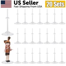 20Sets Doll Stand Display Holder for 11.5'' Doll Transparent Model Rack Support