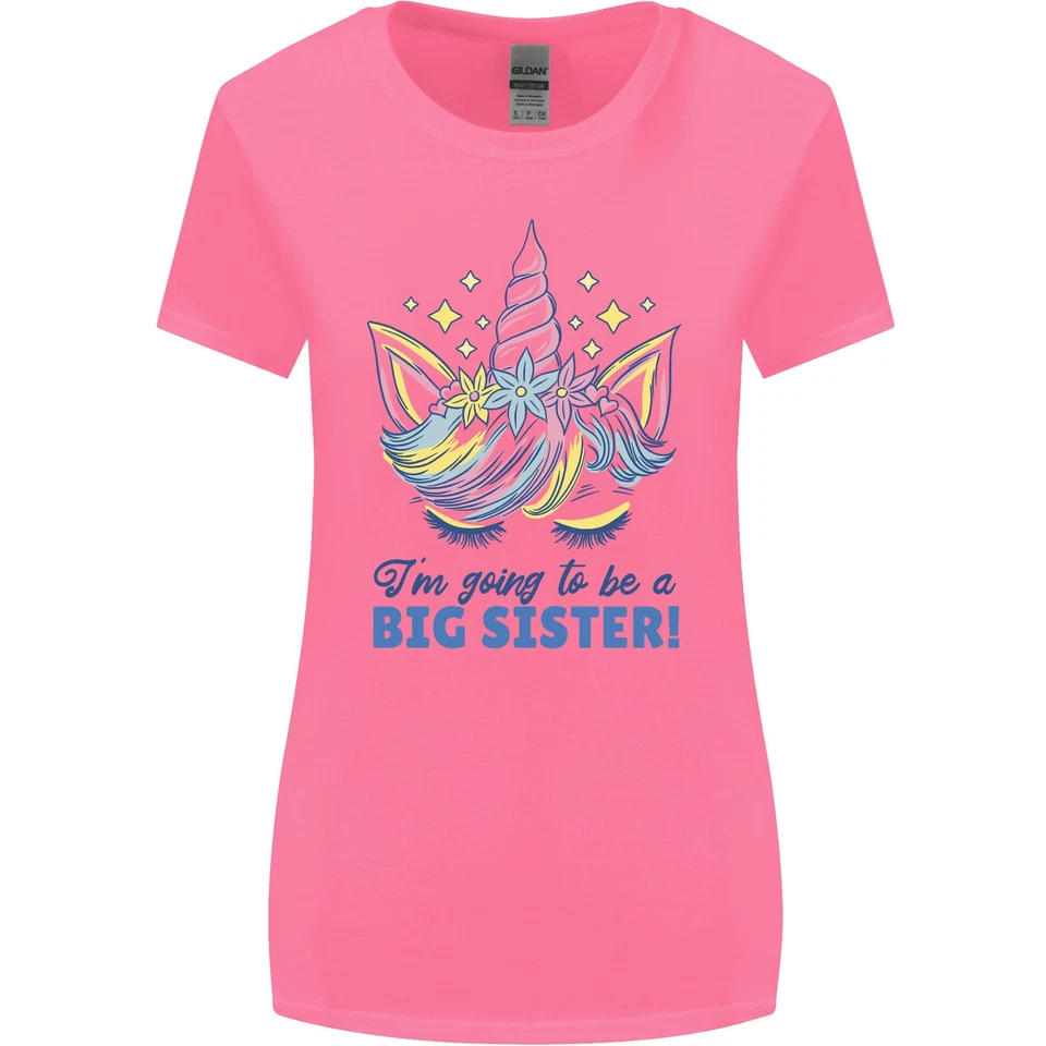 Je Vais Être Une Grande Sœur Licorne T-Shirt Femme À Coupe Large - Photo 4/4