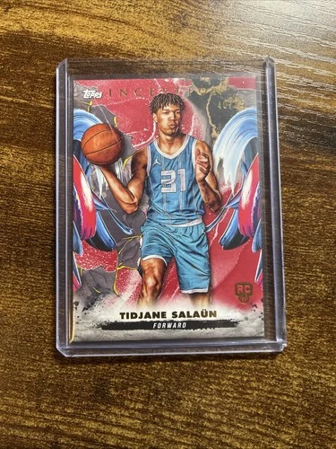 2024-25 Topps Inception #5 Tidjane Salaun Rookie Charlotte Hornets Red /75