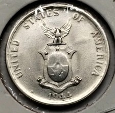 1946 Silver 50 Centavos Philippines