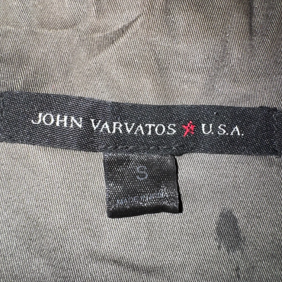 John Varvatos Street Rain Splatter Officer Military Coat Jacket Mens - S Gray - Image 2 of 4