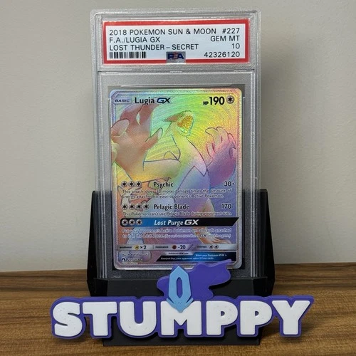 PSA 10 LUGIA GX 227/214 | Lost Thunder Rainbow Full Art Graded Pokemon Card HK