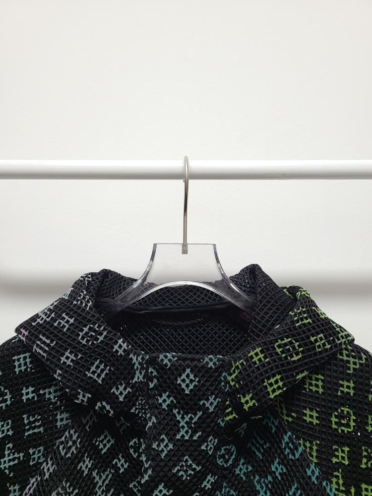 Louis Vuitton CHEMISE ML M ダークグレー Louis Vuitton Gradient Monogram Mesh Zip-Up Jacket 115449512