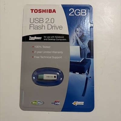 Toshiba TransMemory 2GB USB 2.0 Flash Drive New Sealed NOS Vintage