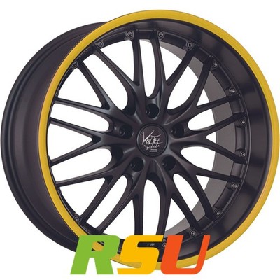 4x Barracuda Voltec T6 mattblack PureSports / Color Trim gelb - DS5 8x18'' ET4...