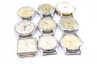 Vintage Mechanical Watch Heads Rotary Timex SPARES/REPAIRS x 9