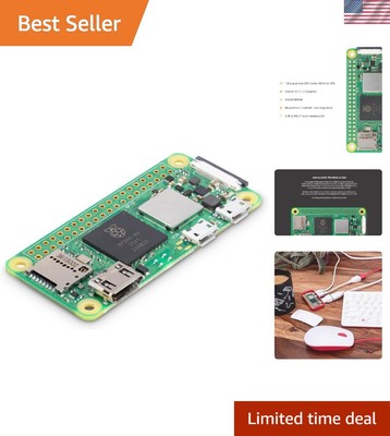 2021 RPi Zero 2 W Wireless Bluetooth Mini Computer - 512MB RAM, 1.1GHz