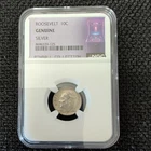 NGC 1964 Roosevelt Dime Genuine Silver 10C Coin Pinball Collection