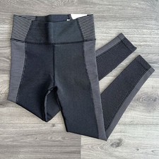 Aerie OFFLINE Ribbed 7/8 Legging Small High Rise Black Gray Activewear Gym NWT