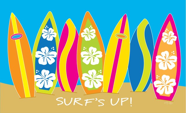 Toland Home Garden Surf Boards Indoor Outdoor Standard Mat