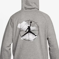 Nike Air Jordan Men  s Dri-FIT Sport Fleece Hoodie Size Medium Gray FQ6808 063