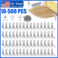 1.5" L-Shaped Bracket Corner Brace Stainless Steel Bracket Right Angle w/Screws