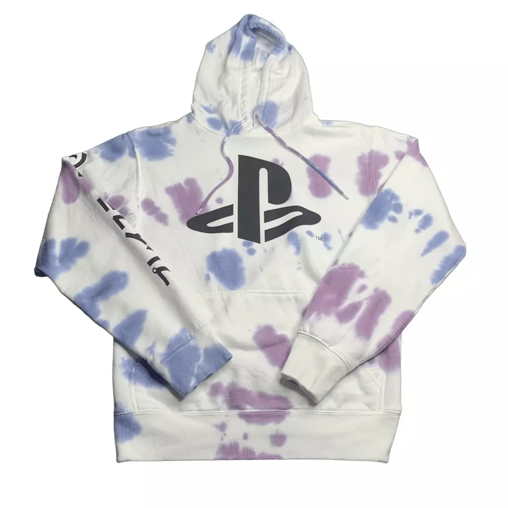 Tie dye playstation hoodie hot sale
