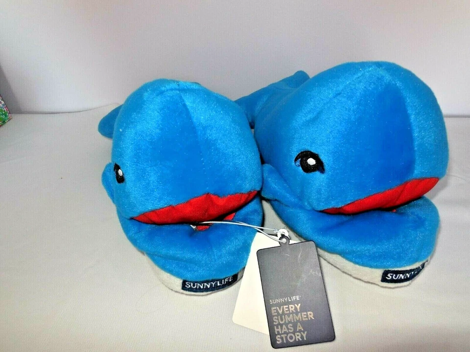 Zapatillas Ballenas 3D Peluche Sunny Life Happy Feet M (Niños 4-8 años) Nuevas con Etiquetas Foto 2 de 4