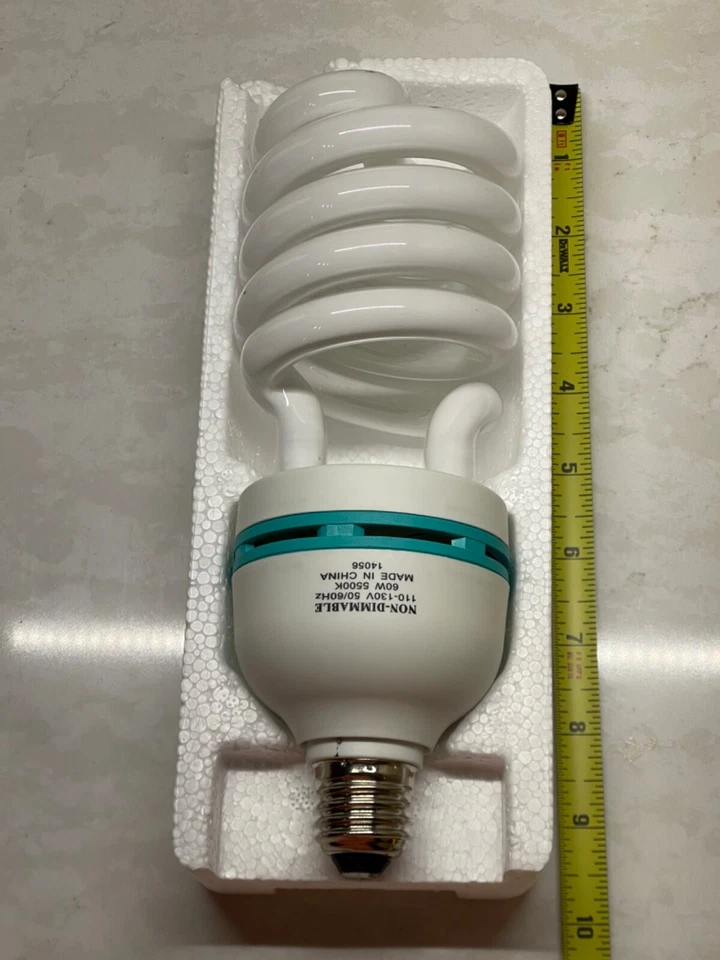 Replacement 60 Watt CFL Bulb = 300 W 5500K Non-Dimmable Photography Lighting - Image 2 of 3