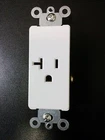 (1 pc) Single Decorator Receptacle 20 Amp 20A/125V White Decora Style