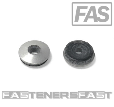 (100) #8 x 1/2 OD Stainless Steel Washer EPDM Neoprene Rubber Backed (Roofing)