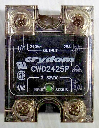 Crydom CWD2425P Solid State Relay, 240 V, 25 A, Removed from Working Environment - Picture 2 of 3