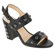 "AS IS" Jessica Simpson Madrie Leather Studded High-Heel Sandal 754959-J