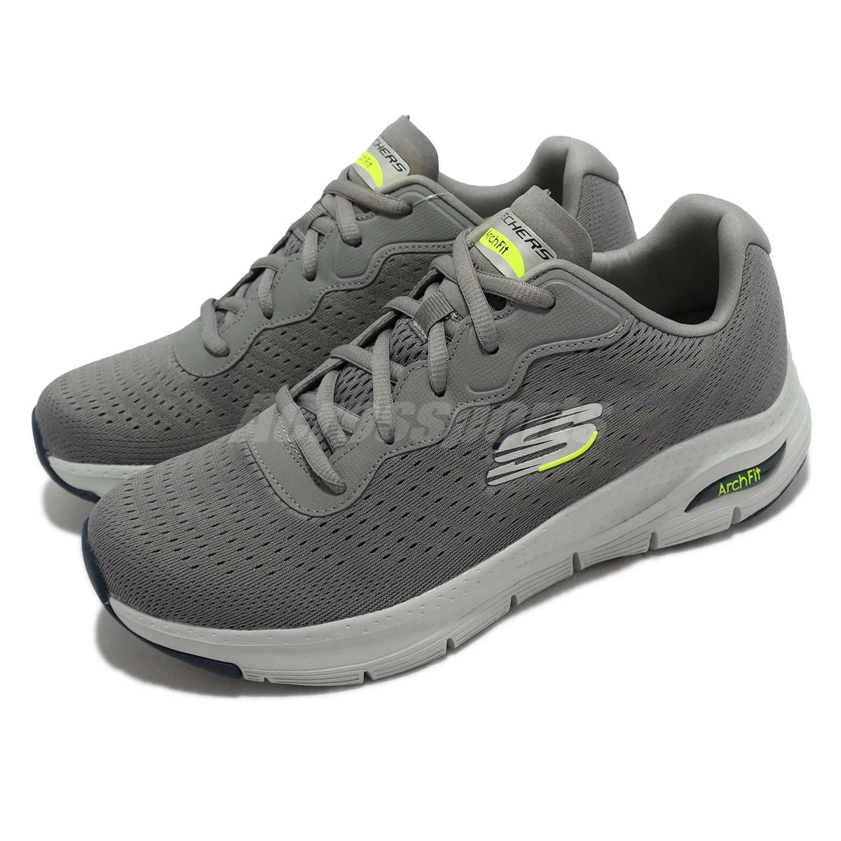 Skechers Arch Fit Infinity Cool Grey White Men Running Sports Shoes 232303 GRY