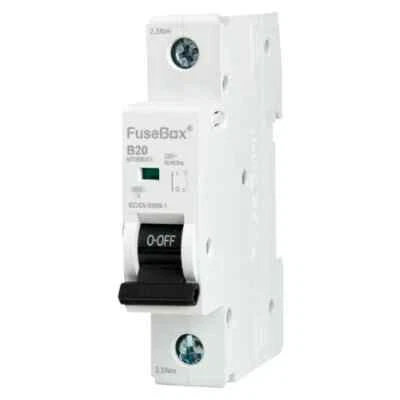 Fusebox MCB | Choose Amp, 6A 10A 16A 20A 32A 40A 50A | B Type 6kA SP MCBs