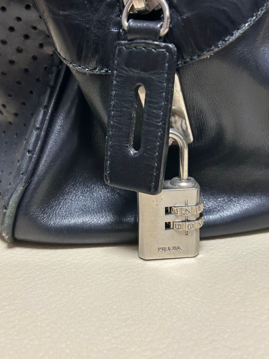 PRADA 2000ss bowling bag handbag black leather vintage y2k PRADA 2000ss bowling bag handbag black leather vintage y2k