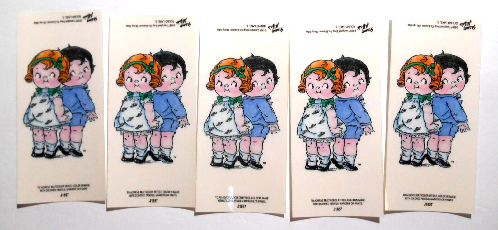 CAMPBELL KIDS Soup Stickers Vintage 1997  New Old Stock - Collectable Lot of 5