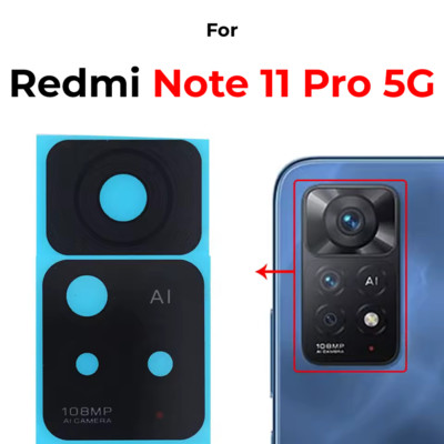 Kamera Glas für Xiaomi Redmi Note 11 Pro 5G Kameralinse Scheibe Camera Glasslens