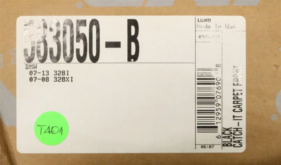 NEW Lund Catch-It Carpet Floor Mat Set Front Black 583050-B BMW 328i 2007-2013 - Imagem 2 de 4