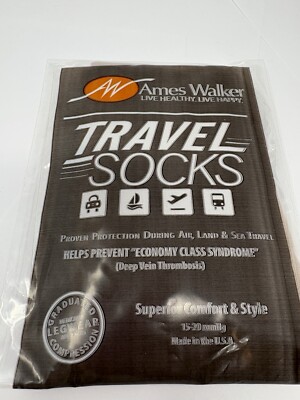 Ames Walker Women's Travel Socks  Tan Large NWT