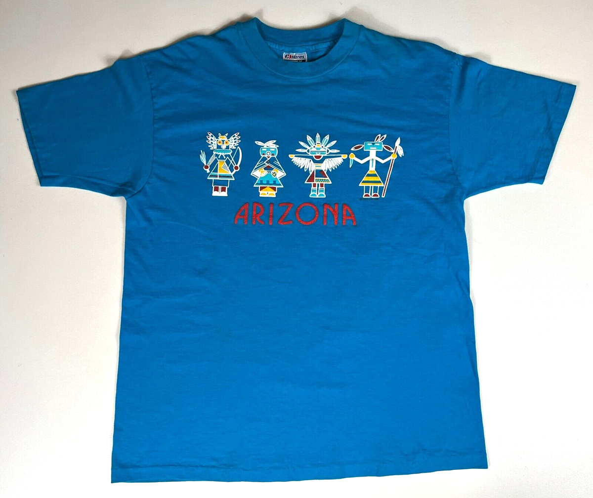 Vintage 1988 Arizona Art T-Shirt Puff Print Made in USA Sz XL | eBay