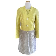 LAFAYETTE 148 two-color textured dress and blazer set Size 6 2-piece