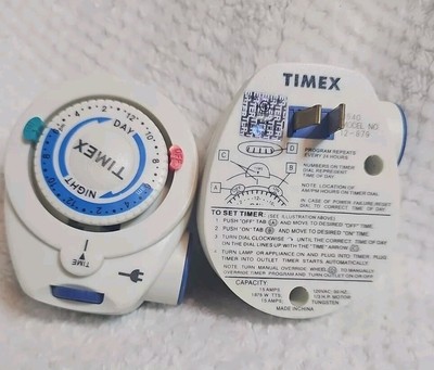 Set Of 2 Timex Lamp And Appliance Timer Model No. 12-879 On and Off Settings