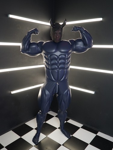 Big Muscle Suit - Blue color faux leather - for cosplay or halloween, events - Picture 4 of 24