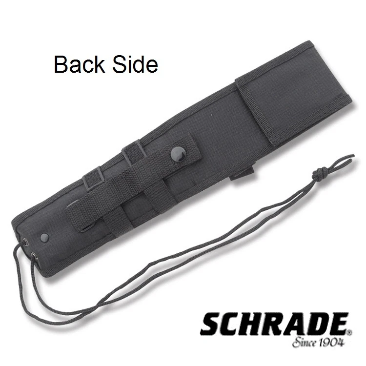 Cuchillo de supervivencia extrema Schrade funda de cinturón LOTE hoja fija negro nailon balístico Foto 3 de 3